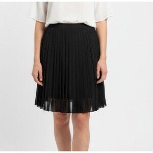 NEW Lauren Ralph Lauren Pleated Silk Skirt Women 6 Petite Blue Preppy $129